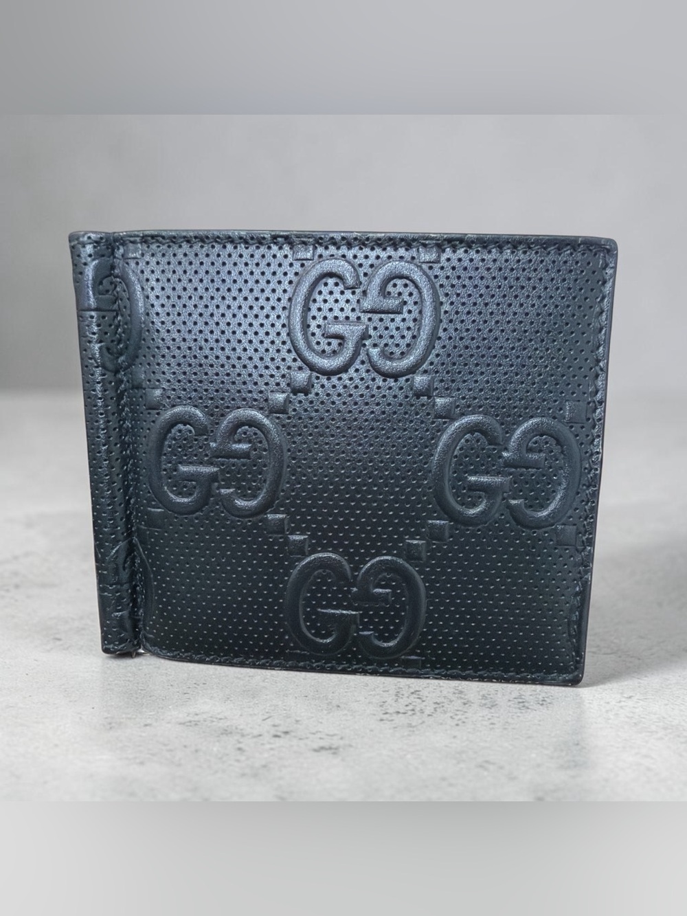 Gucci GG Embossed Money Clip Black